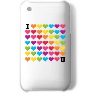 I love U(infinity) 虹色 iPhoneカバー