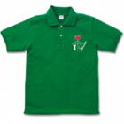 相合い傘・I love Baseball(アイラブベースボール・野球)ポロシャツ