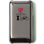相合い傘・I love Cycling(アイラブサイクリング・自転車) iPhoneケース